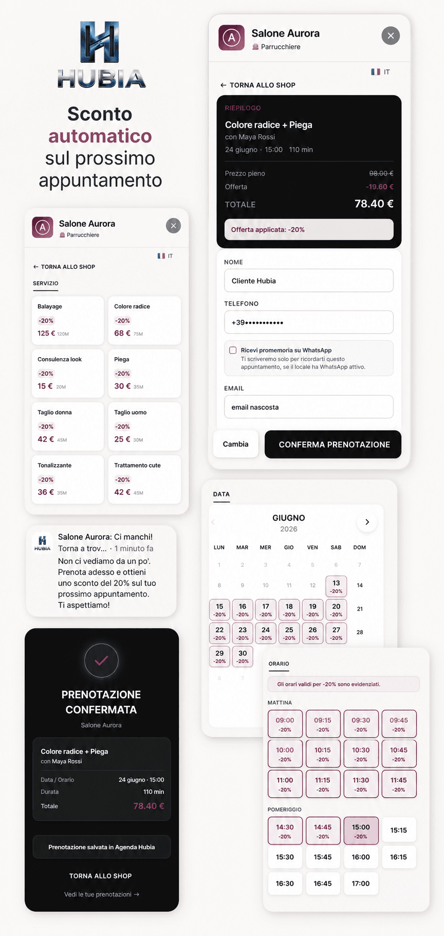Hubia App mit 20-Prozent-Rabatt auf eine Buchung